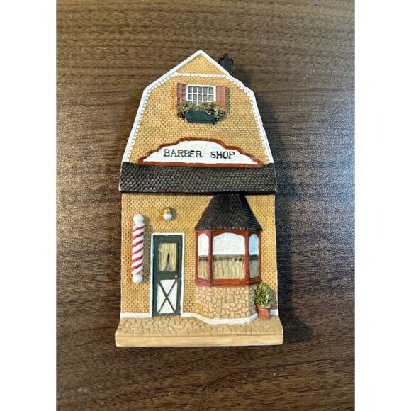 Woodbury Way Barber Shop Small Town Store Front Men's Haircut Facade w/ Hanger - Picture 1 of 5